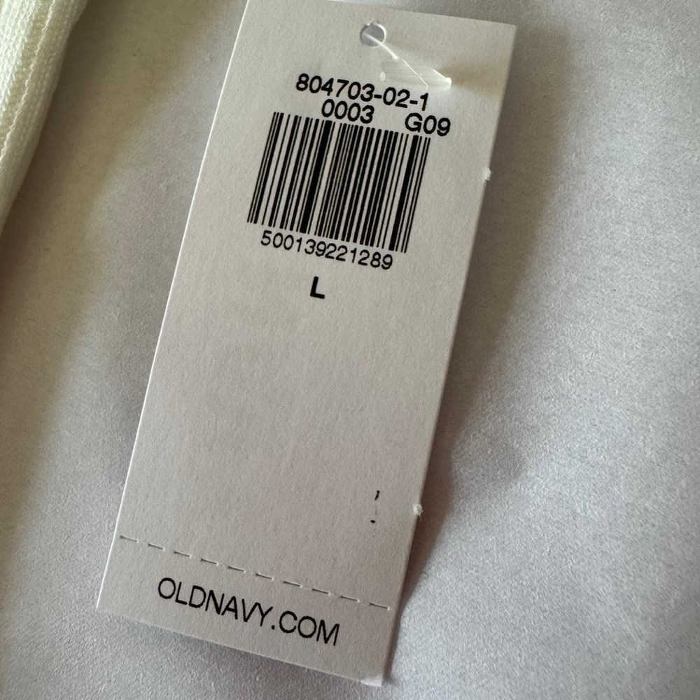 Old Navy Ruffle Ribbed Tank Ivory NWT Large - Picture 5 of 7